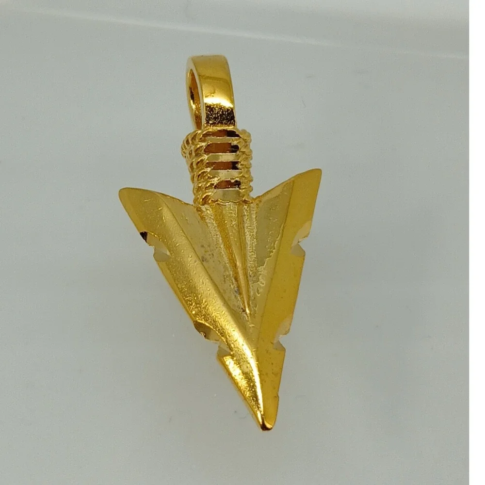 Karatbond Vintage Y2K Gold  Western Arrowhead Pendant Made in USA New Old Stock